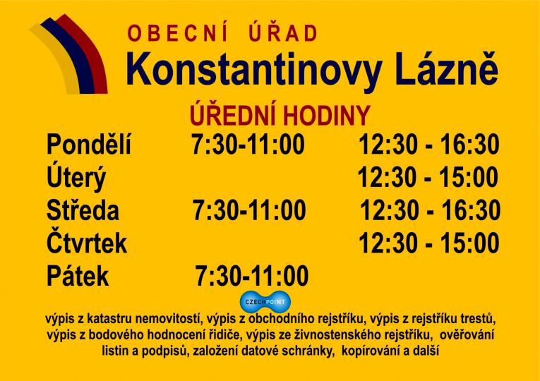 úřední hodiny úřední hodiny